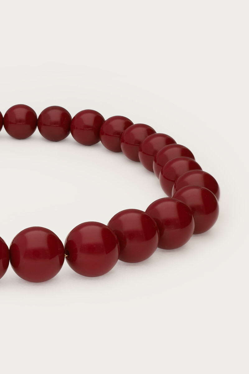 Burgundy statement necklace with round beads | My Jewellery