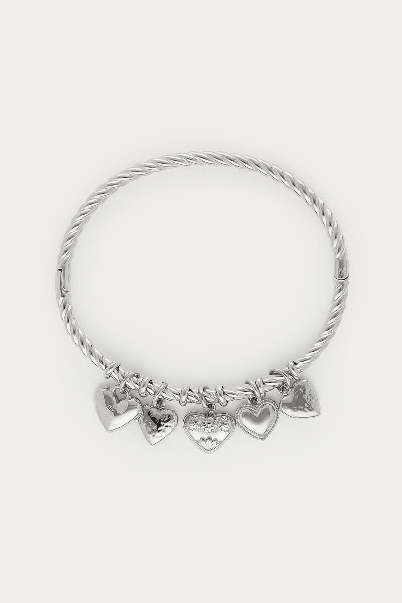 Candy bangle met hartjes