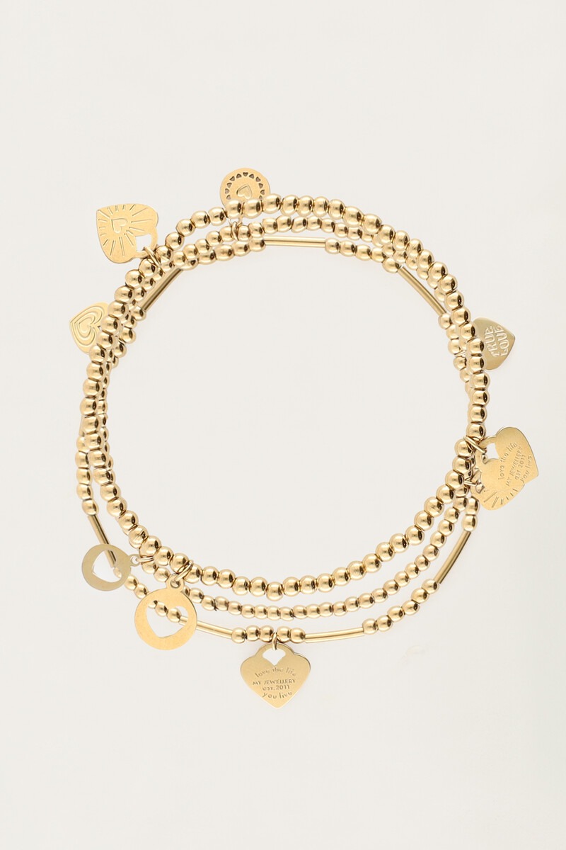 Candy bracelet set with hearts