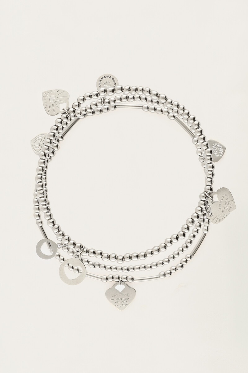 Candy armbanden set met hartjes