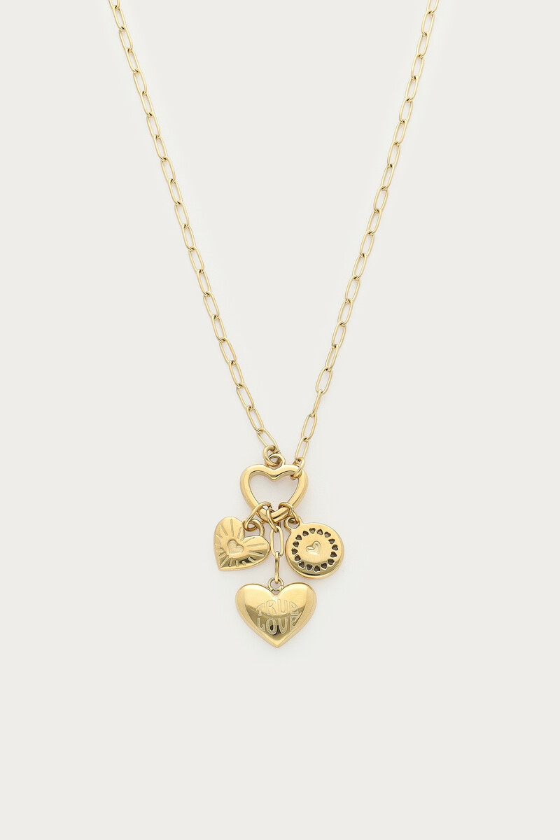 Candy Chain Necklace with Open Heart Pendants | My Jewellery