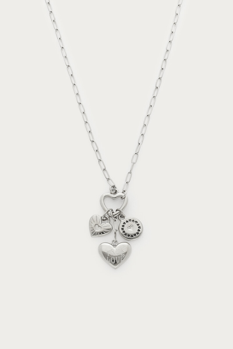 Candy Chain Necklace with Open Heart Pendants | My Jewellery