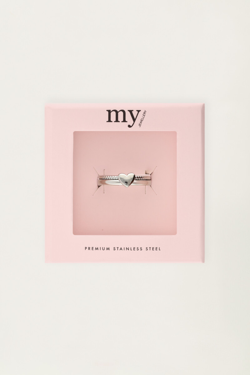 Candy double ring with heart | My Jewellery