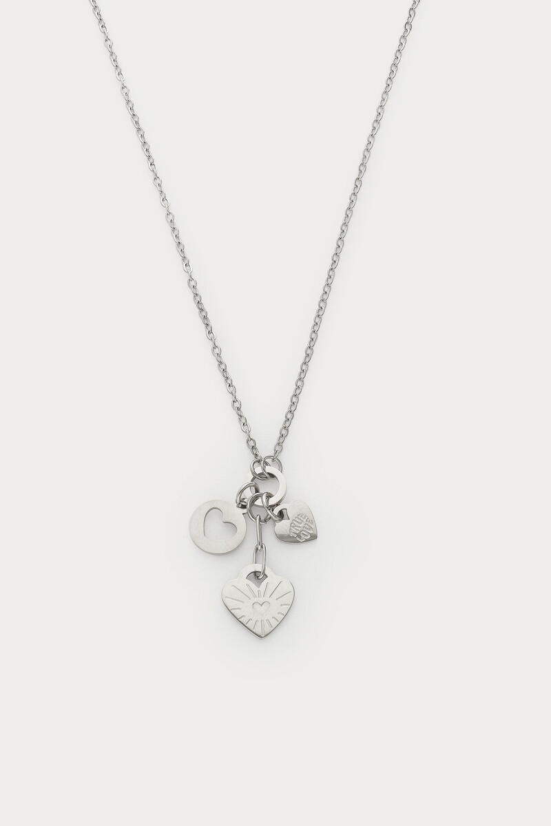 Candy minimalistische Kette mit drei Herzanhängern
