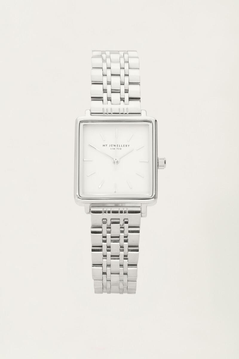 Montre carrée avec cadran blanc | My Jewellery