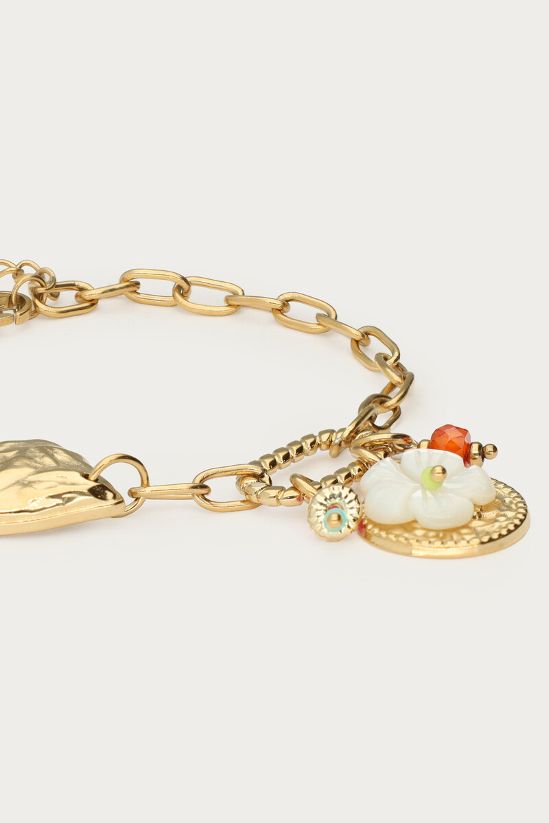 Chain bracelet with heart and multi charms | My Jewellery
