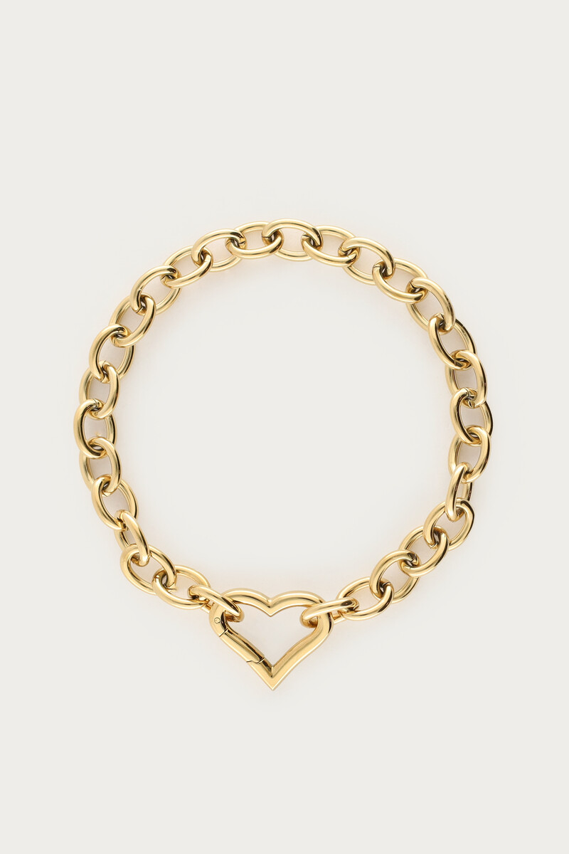 Schakelarmband met hartjes sluiting