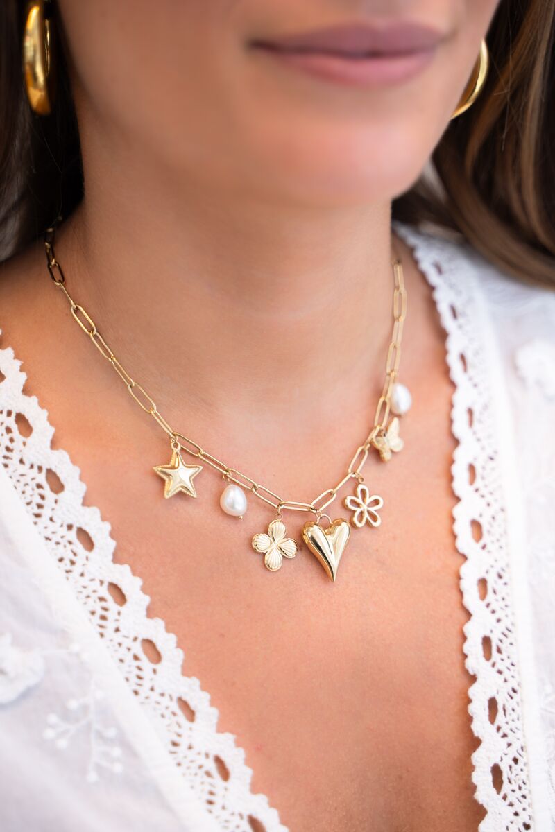 Chain necklace with multiple charms | My Jewellery