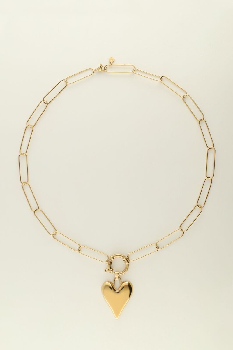 Chain necklace with large heart pendant | My Jewellery