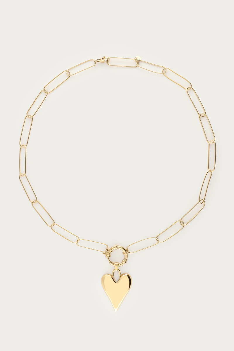 Chain necklace with large heart pendant | My Jewellery