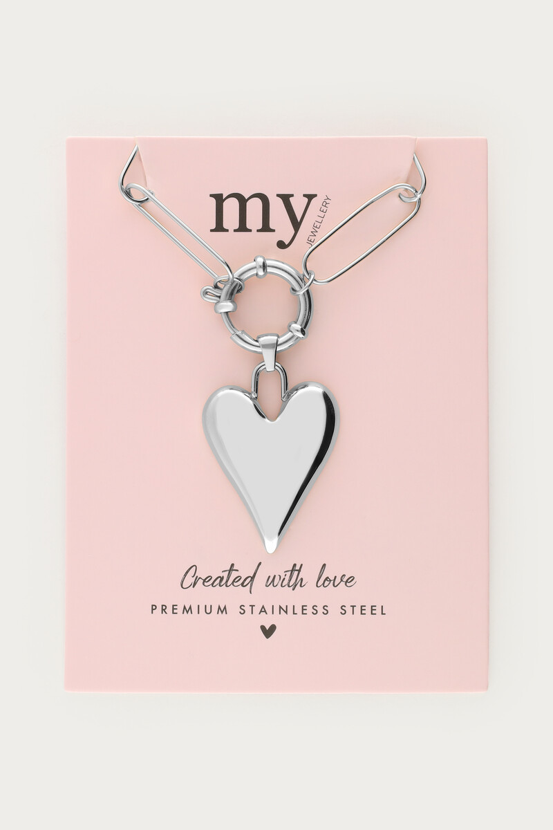 Chain necklace with large heart pendant | My Jewellery