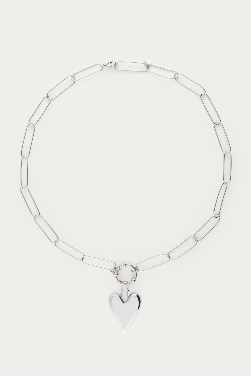 Chain necklace with large heart pendant | My Jewellery