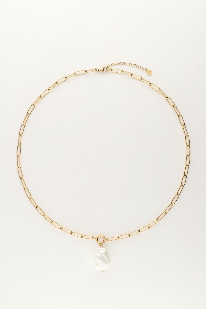 Chain necklace with large pearl | My Jewellery