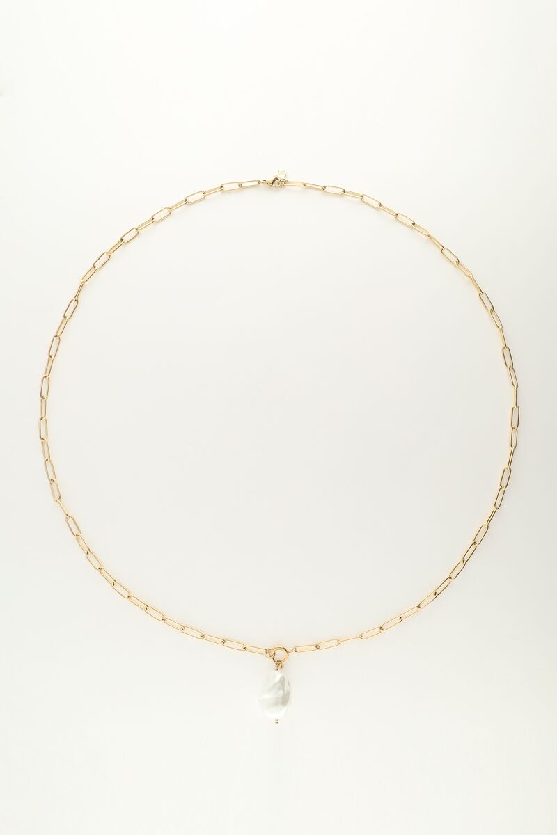 Schakelketting met parel bedel | My Jewellery