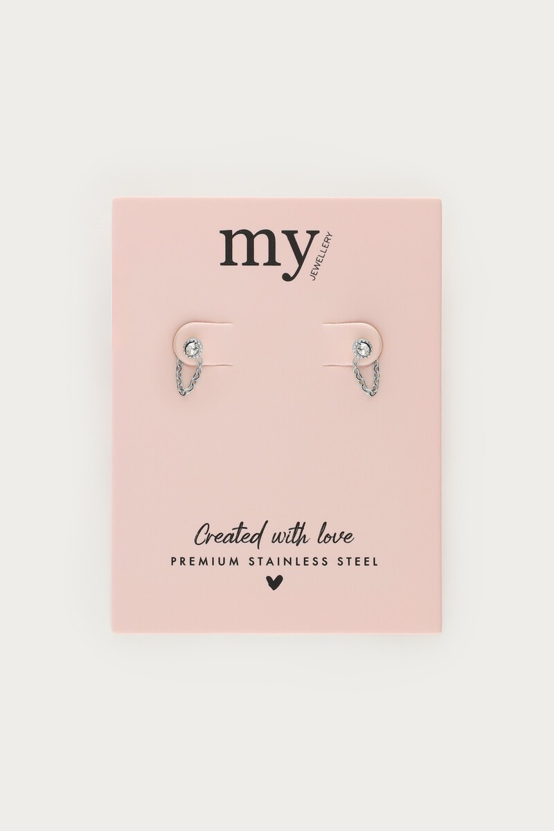 Chain & stone earrings | My Jewellery
