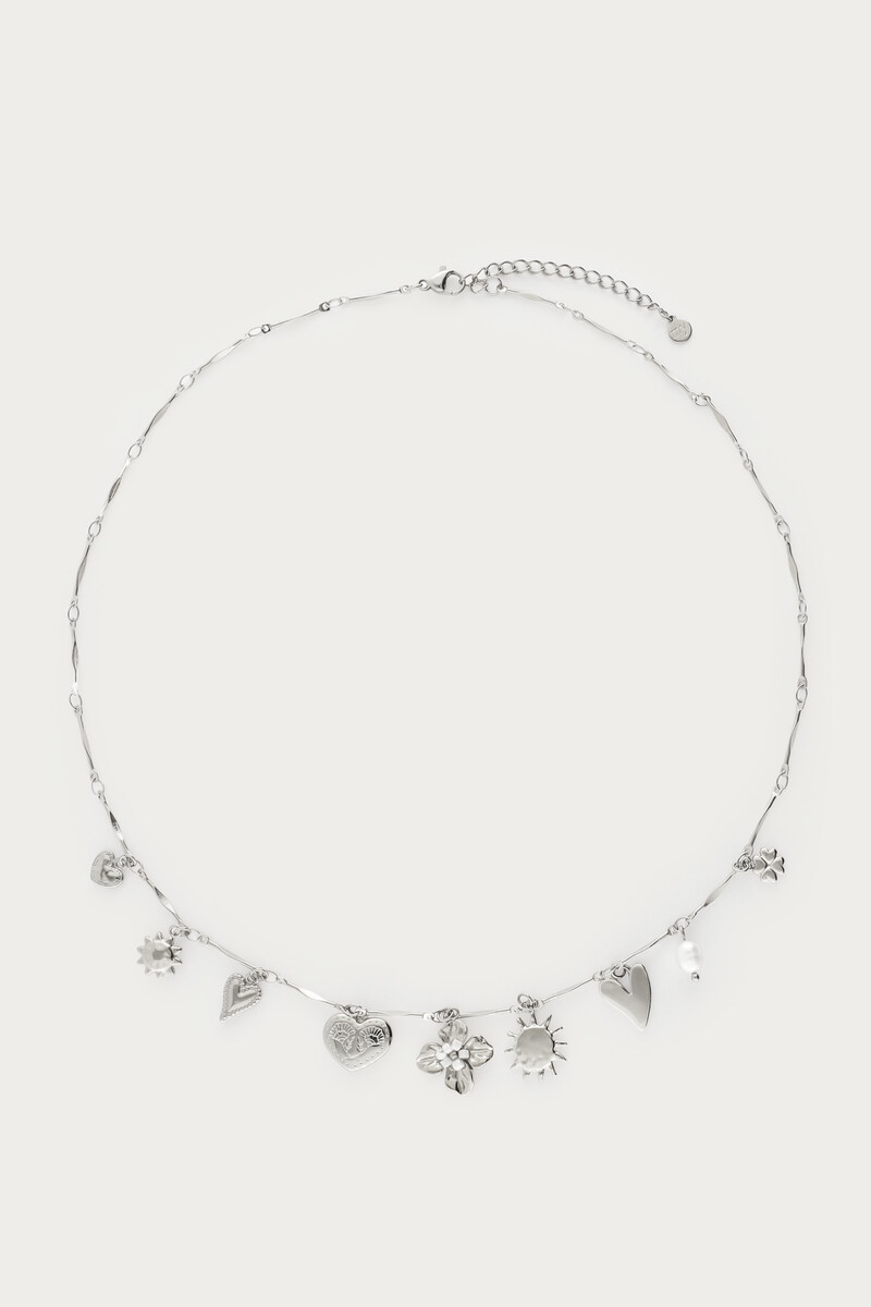 Bedelketting met zon en hartjes