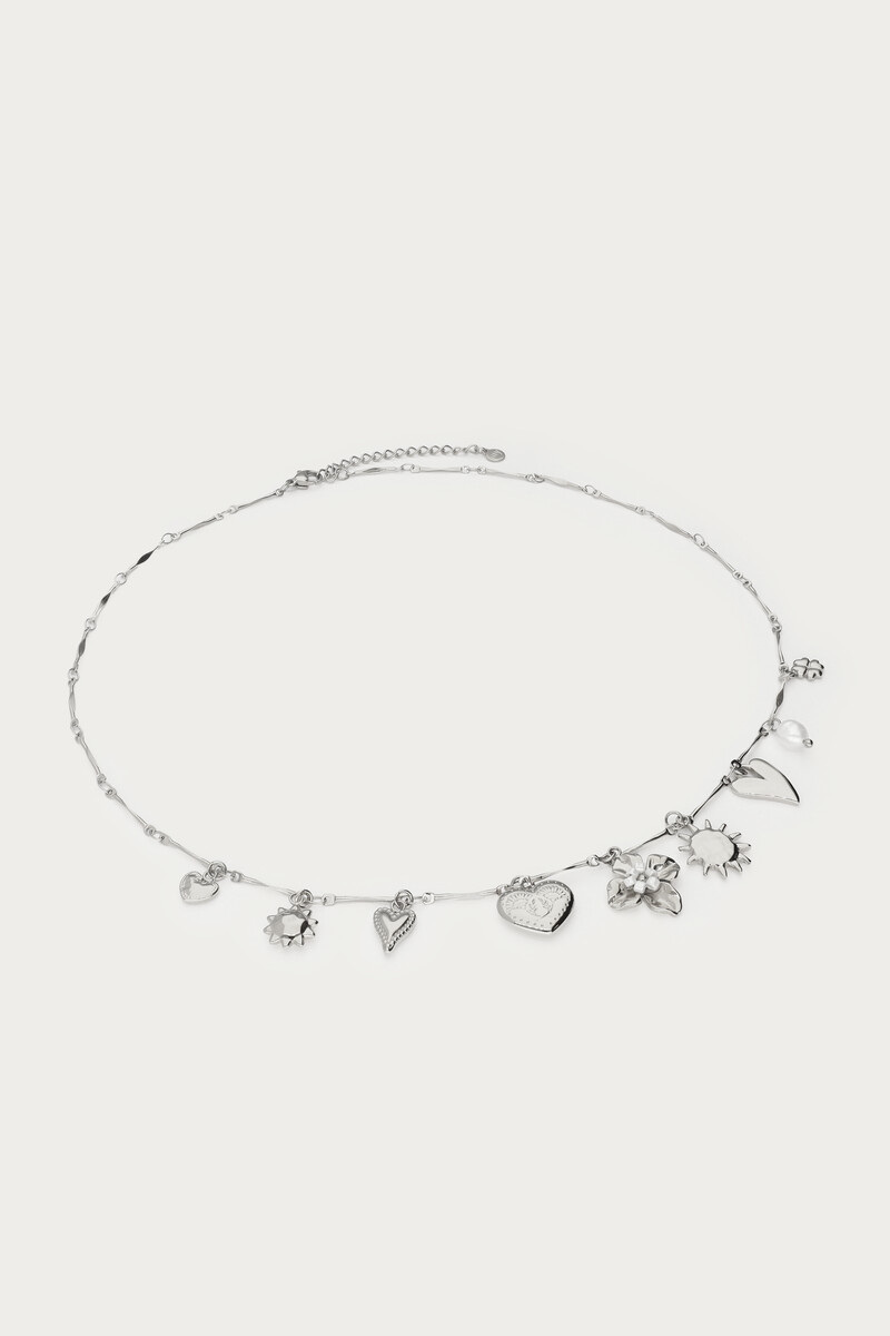Charm necklace with sun and hearts | My Jewellery