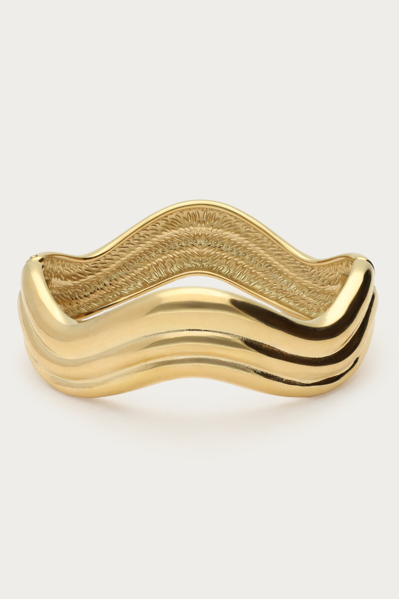 Chunky bangle met swirl