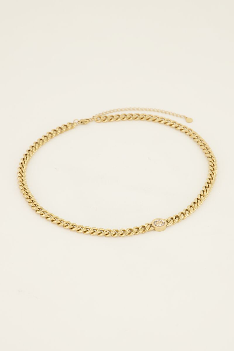 Grove schakelketting met smiley | My Jewellery