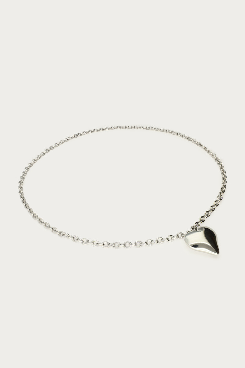 Chunky long link chain with chunky heart | My Jewellery