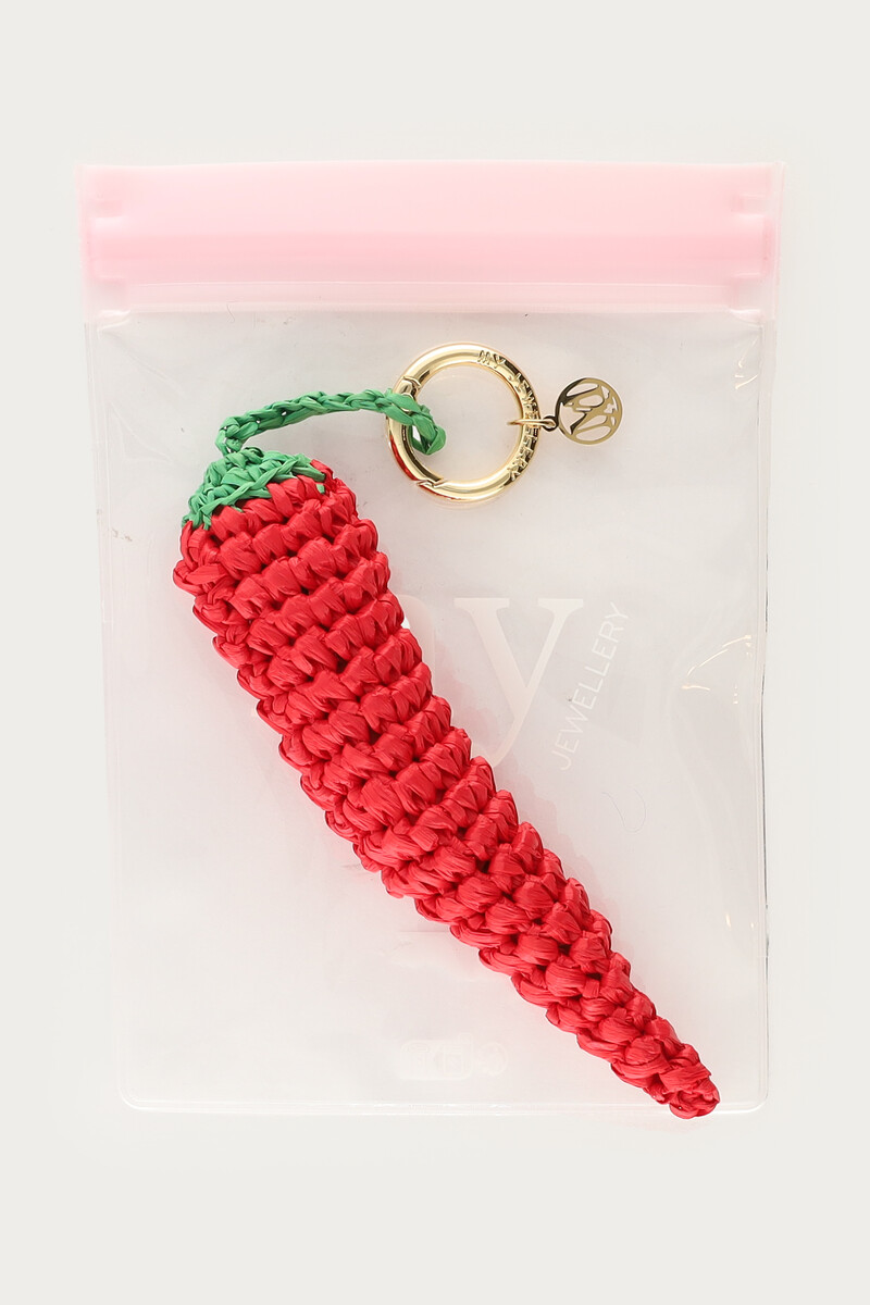 Ciao bag charm with red pepper | My Jewellery
