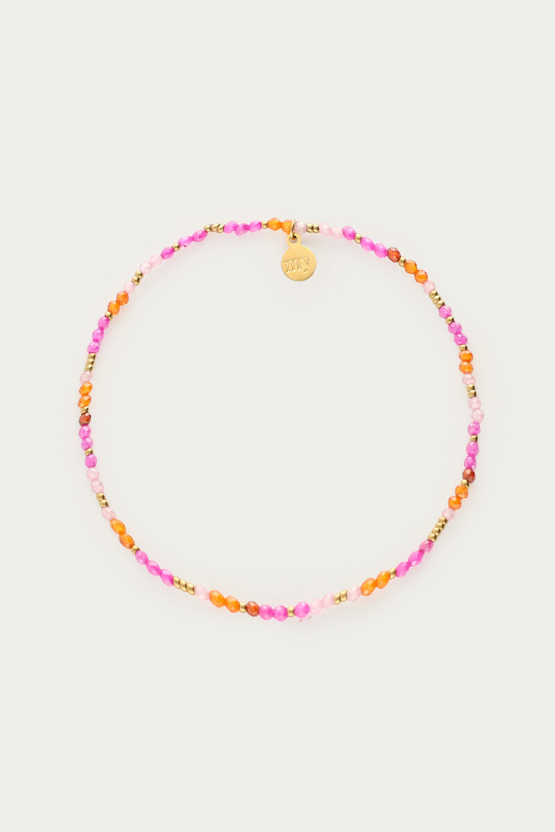 Ciao bracelet with pink and orange beads | My Jewellery