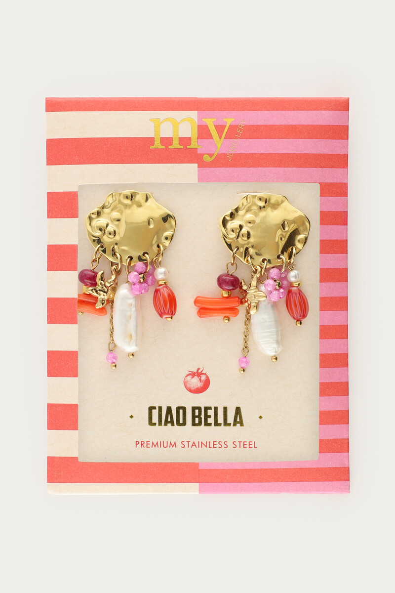 Ciao drop earrings with beads and freshwater pearls | My Jewellery