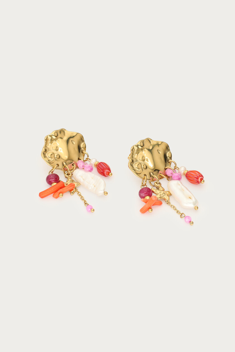 Ciao drop earrings with beads and freshwater pearls | My Jewellery