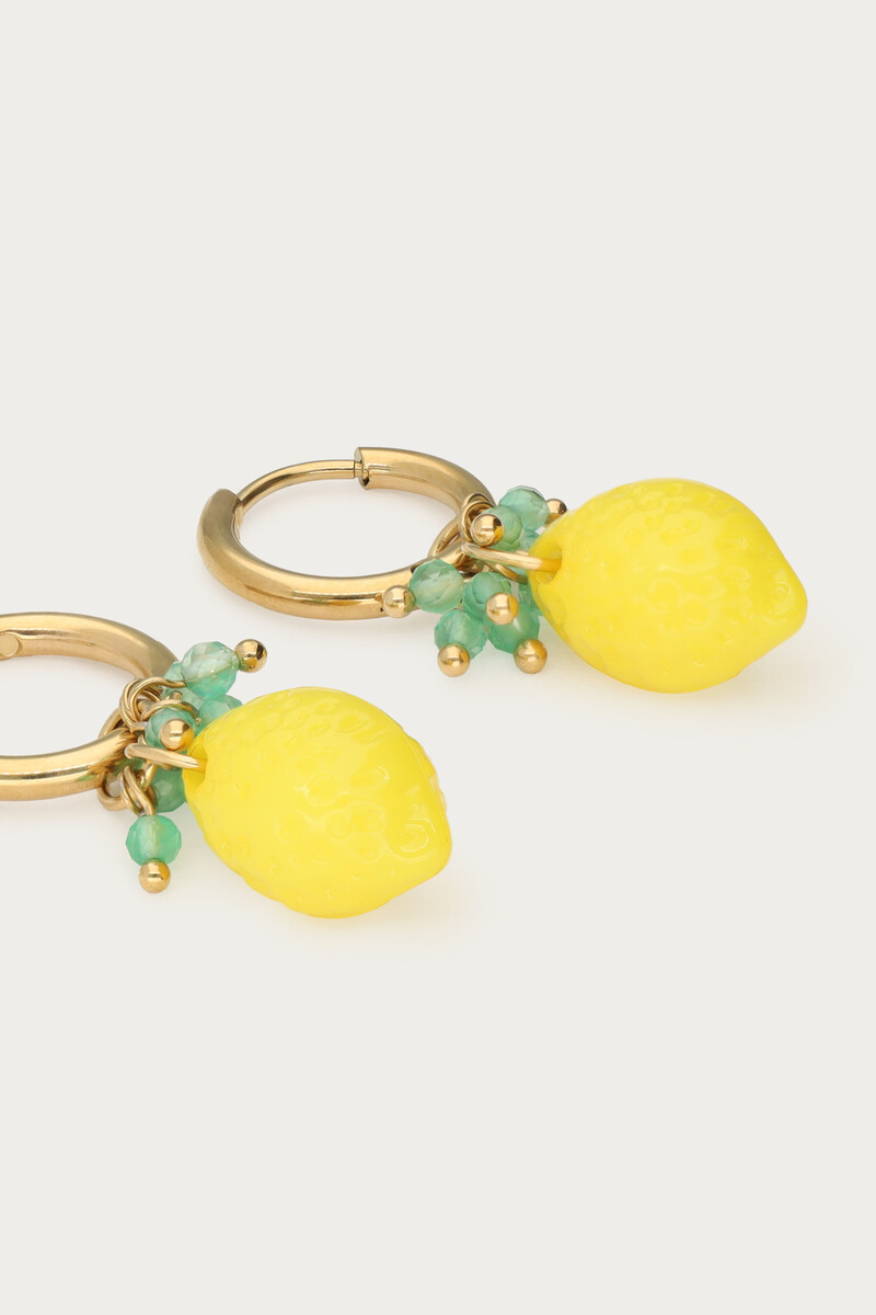 Ciao hoop earrings with lemon | My Jewellery