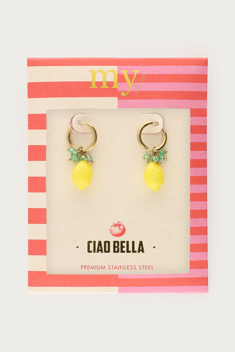 Ciao hoop earrings with lemon | My Jewellery