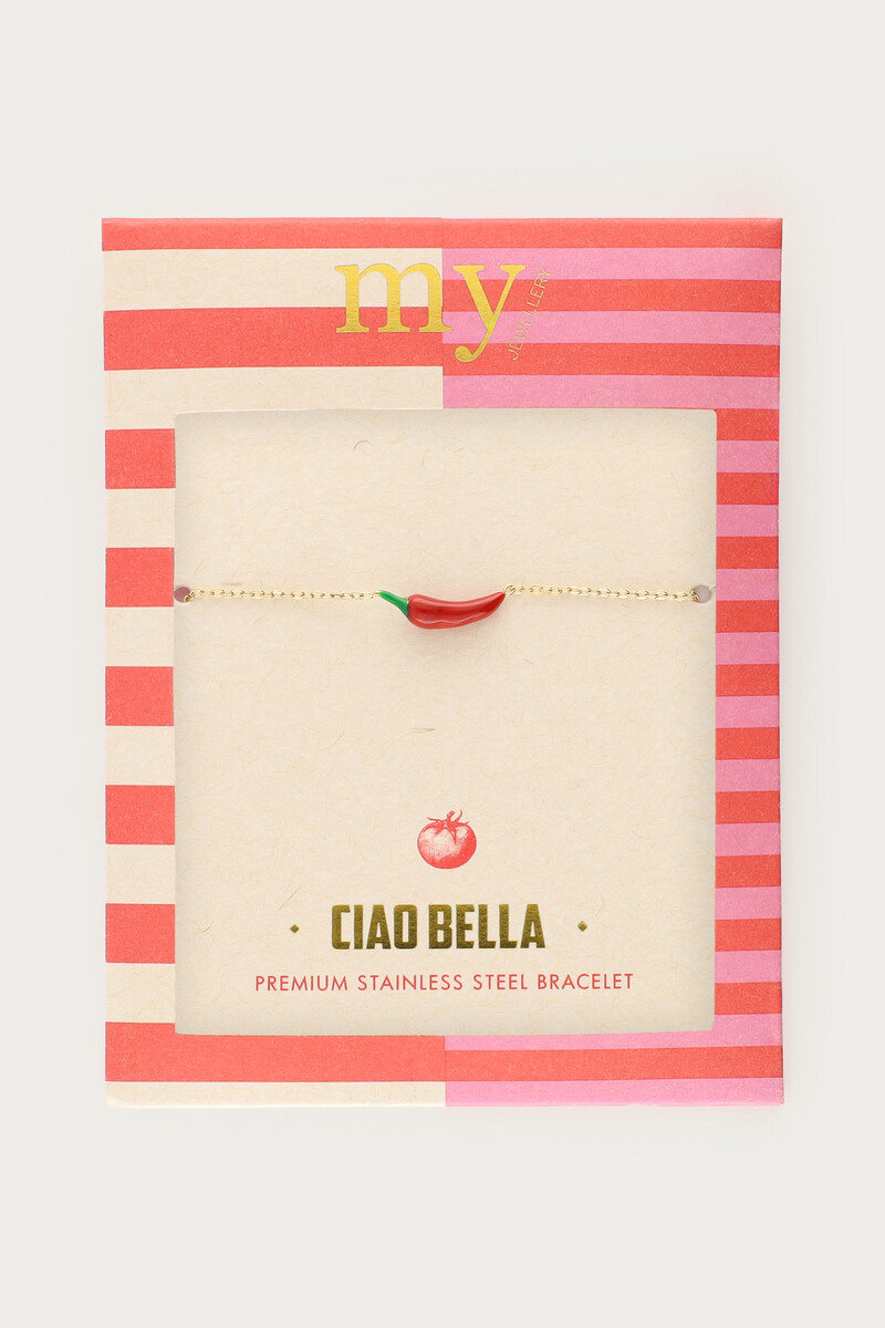 Ciao bracelet with red pepper | My Jewellery