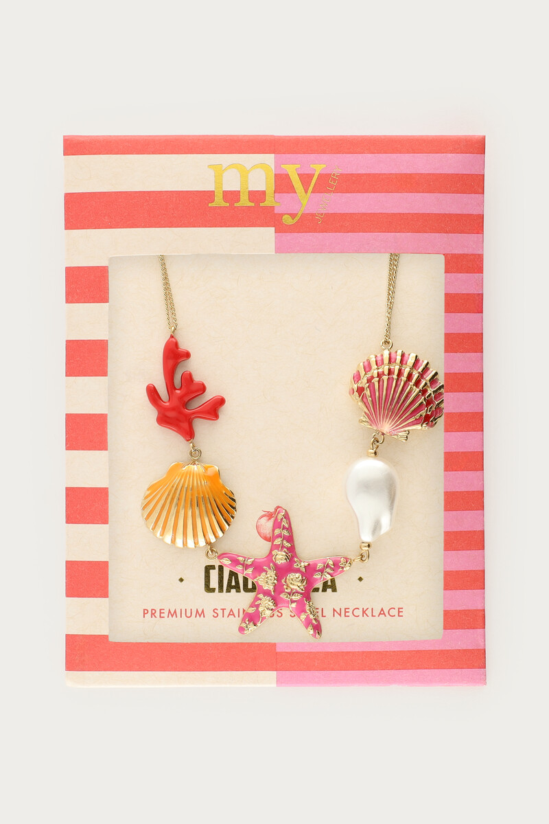 Ciao necklace with shells and freshwater pearl | My Jewellery