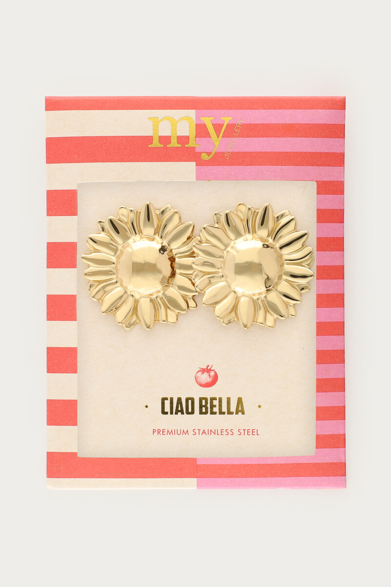 Ciao statement drop earring with sunflower | My Jewellery