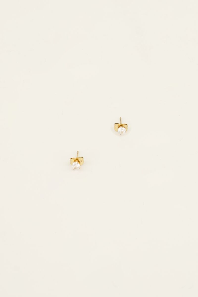 Klassieke studs met transparante steen | My Jewellery