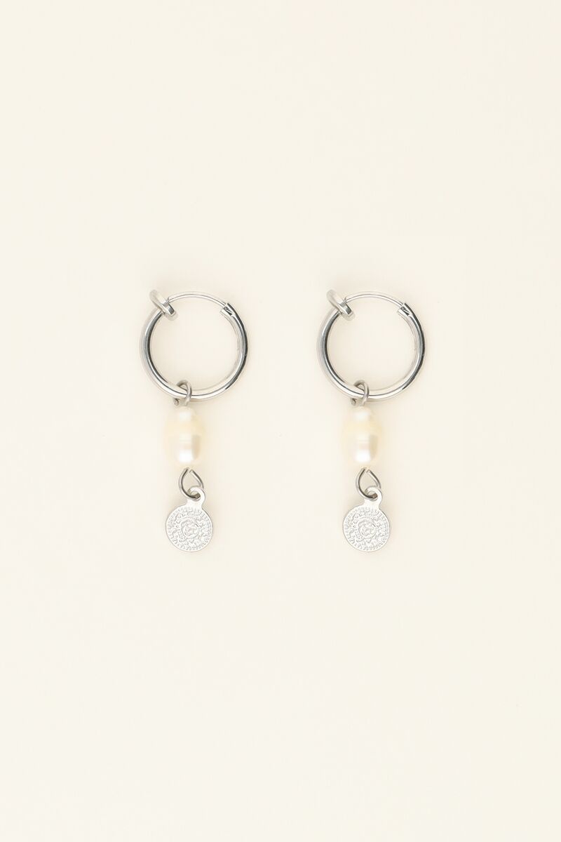 Clip-on earrings pearl & coin | My Jewellery