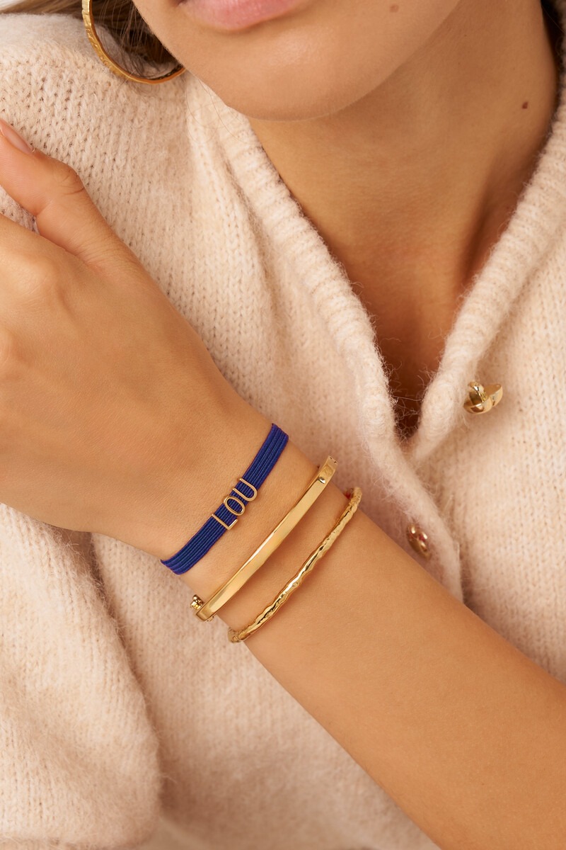 Cobalt blue elastic bracelet basic | My Jewellery