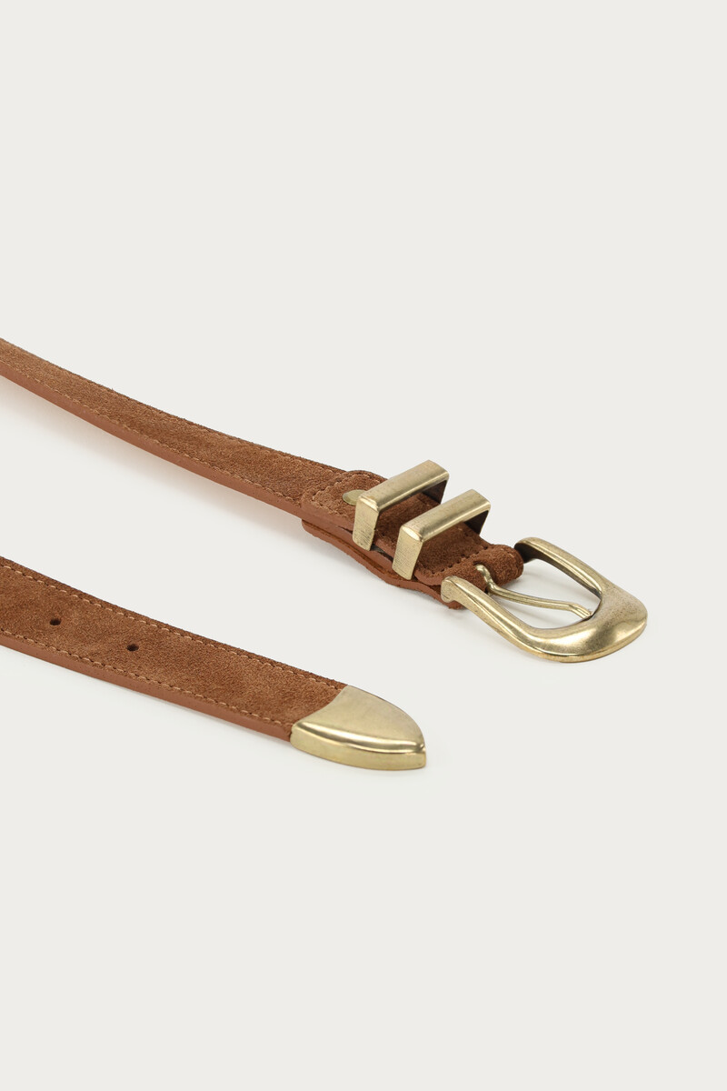 Suede cognac belt | My Jewellery