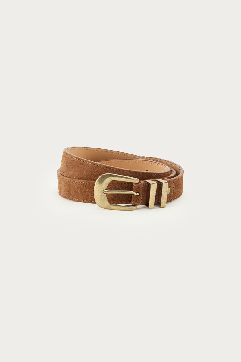 Suede cognac belt | My Jewellery