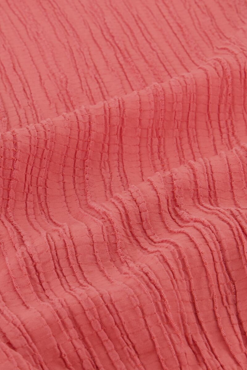 Coral crinkle crop top with knot detail | My Jewellery