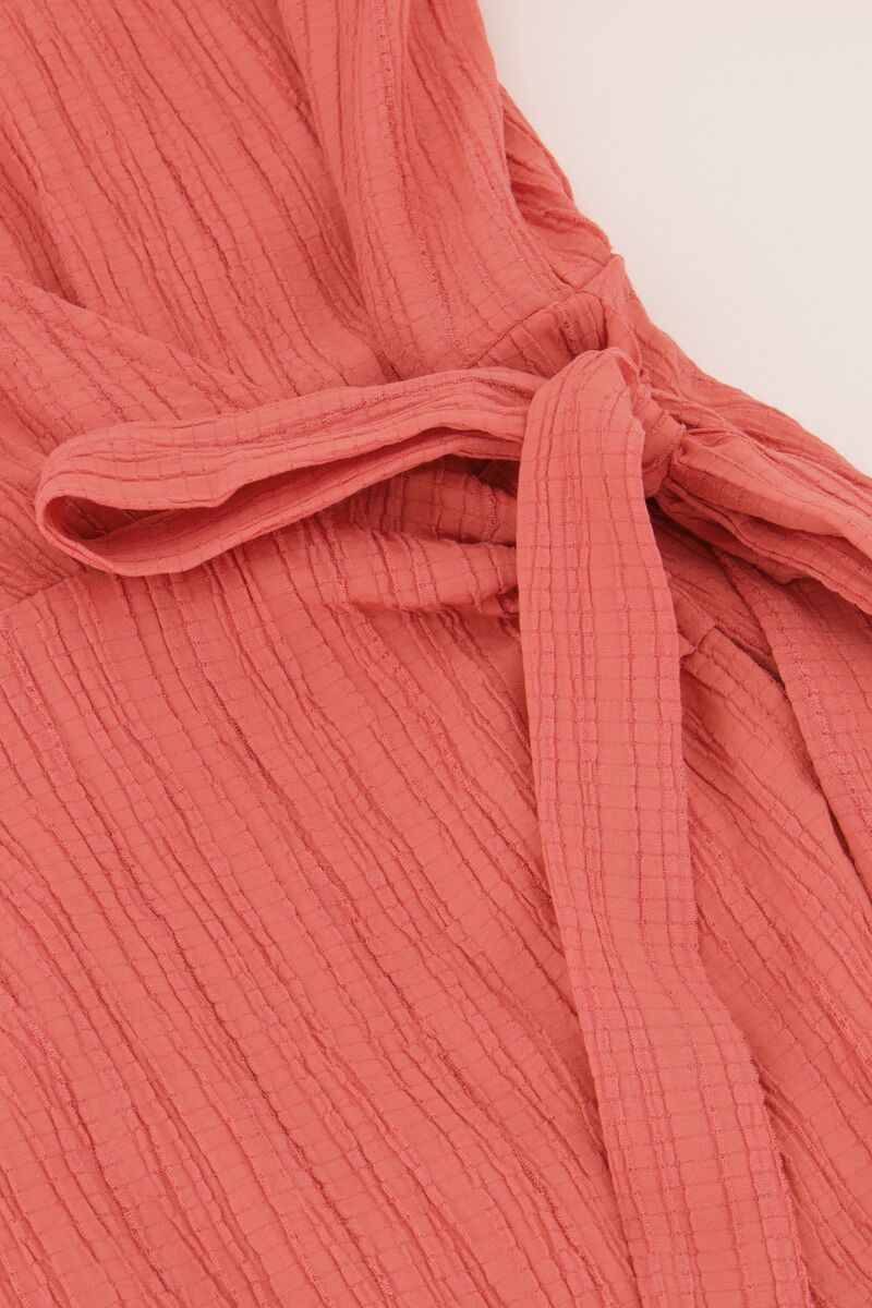 Coral crinkle warp dress | My Jewellery