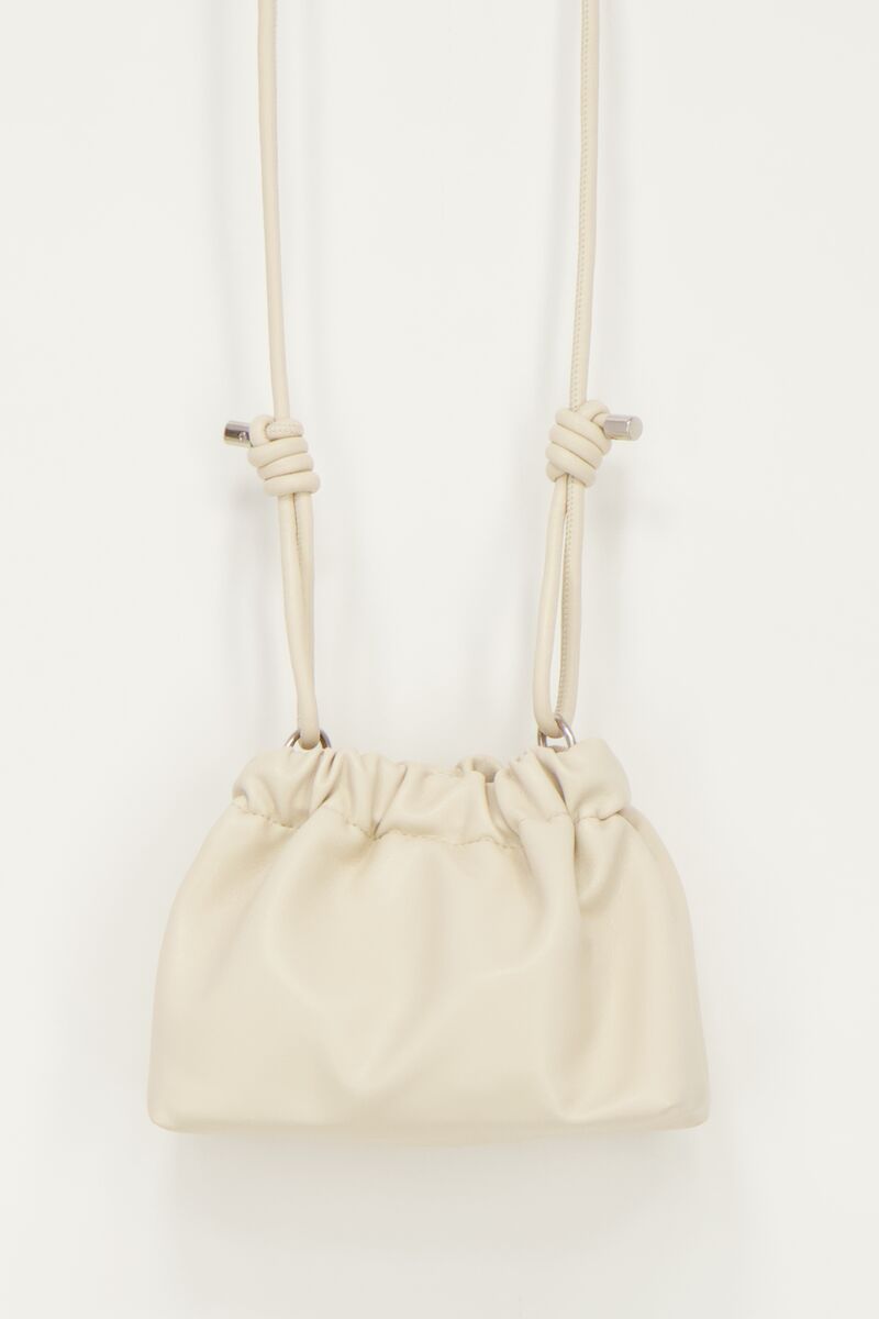 Crème crossbody tas met plooien | My Jewellery