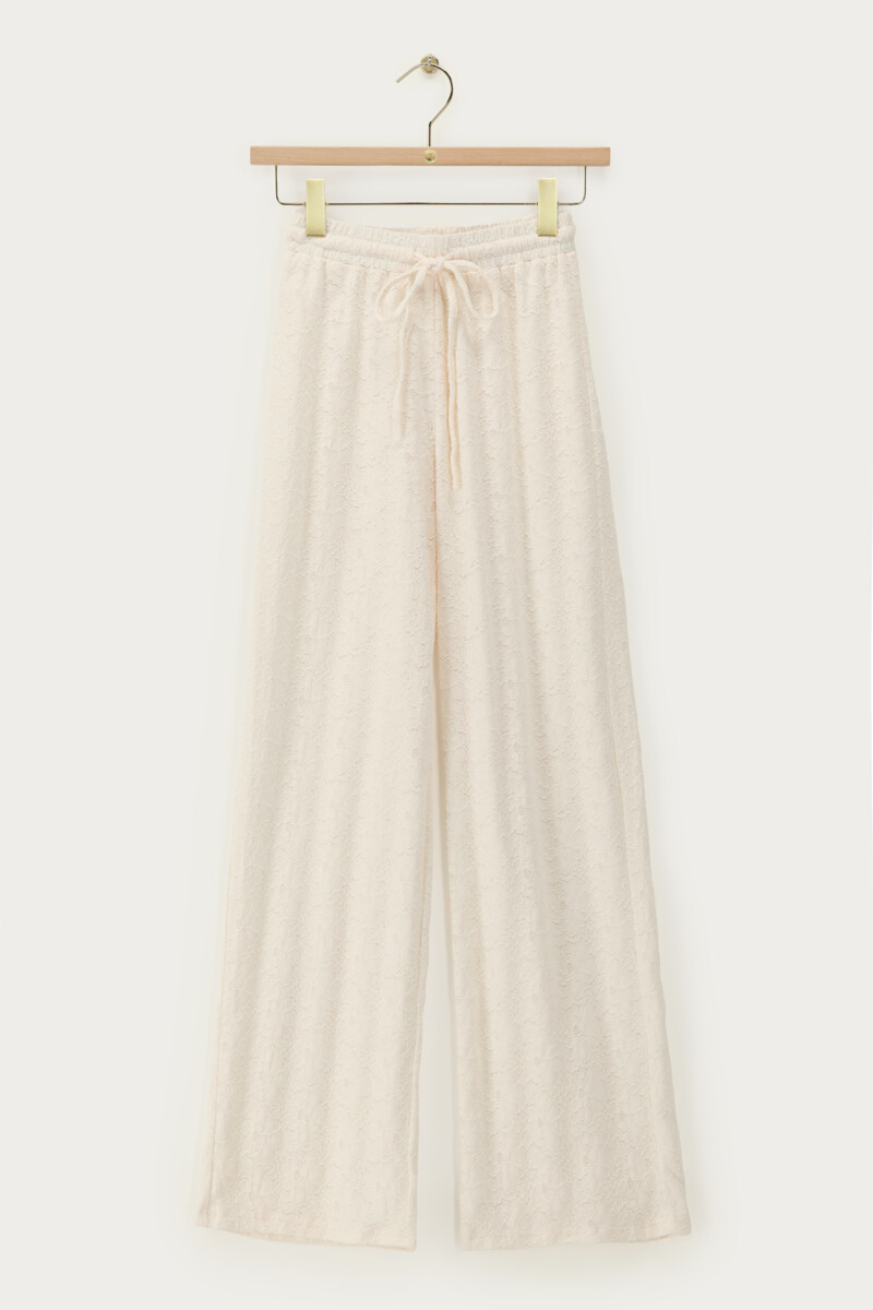 Cream lace trousers | My Jewellery