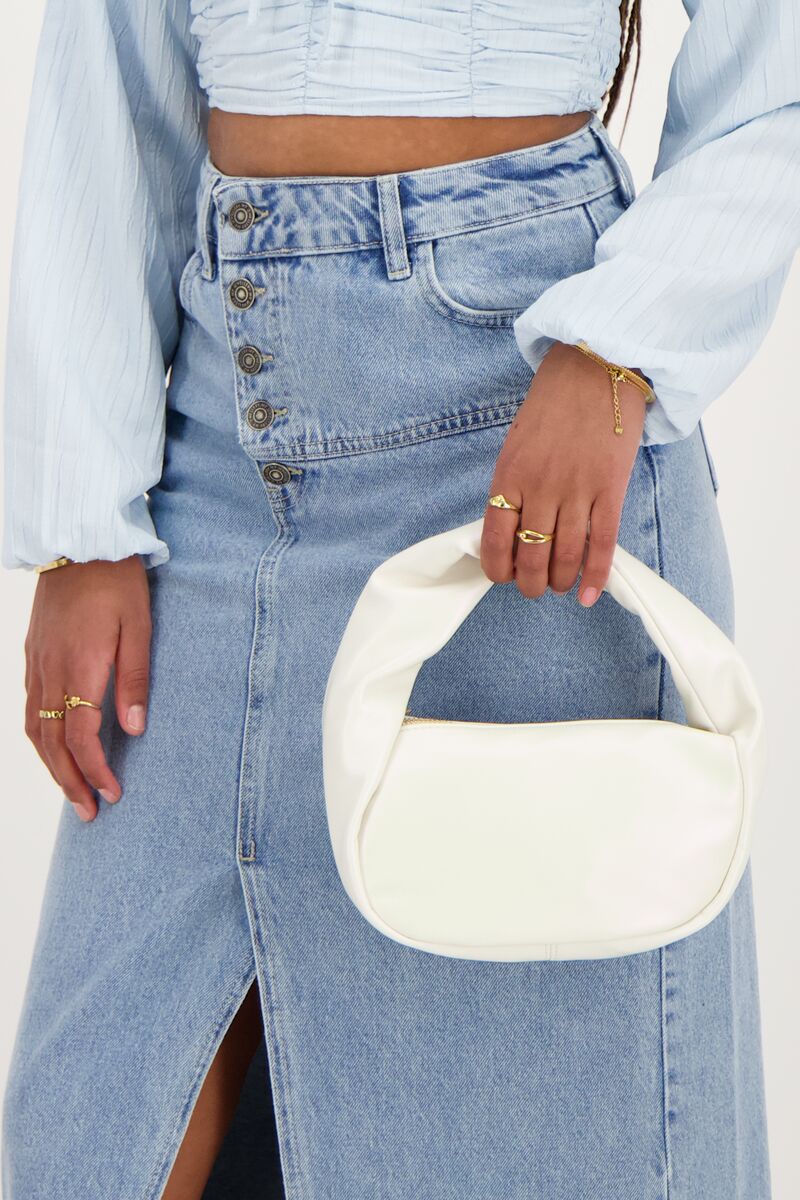 Cream leather-look handbag | My Jewellery