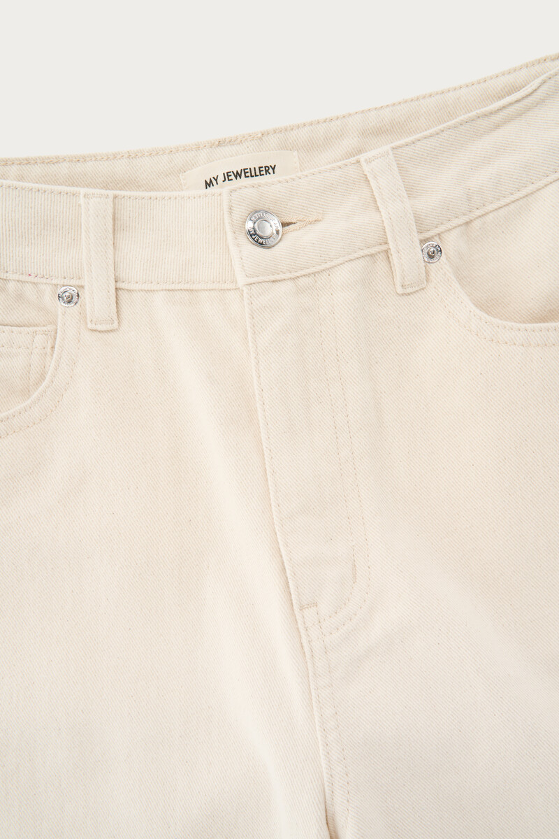 Cream Wide Leg Trousers | My Jewellery