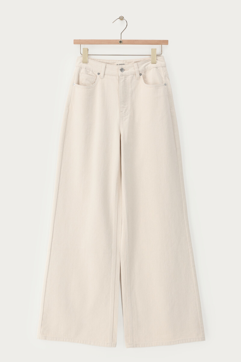 Cream Wide Leg Trousers | My Jewellery