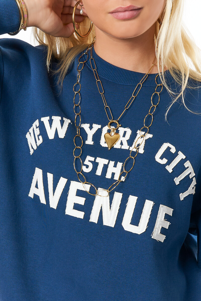 Dark blue "5th Avenue" sweater | My Jewellery