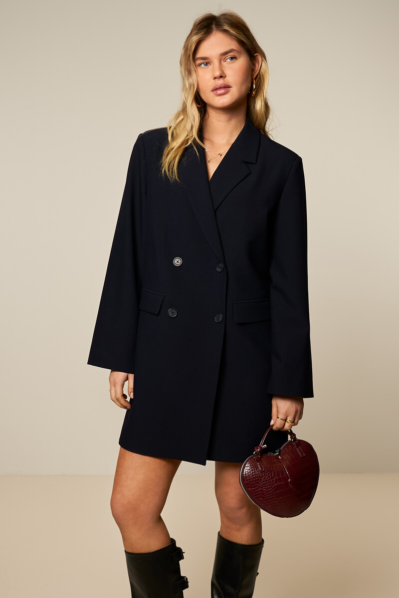 Dark blue basic blazer dress | My Jewellery