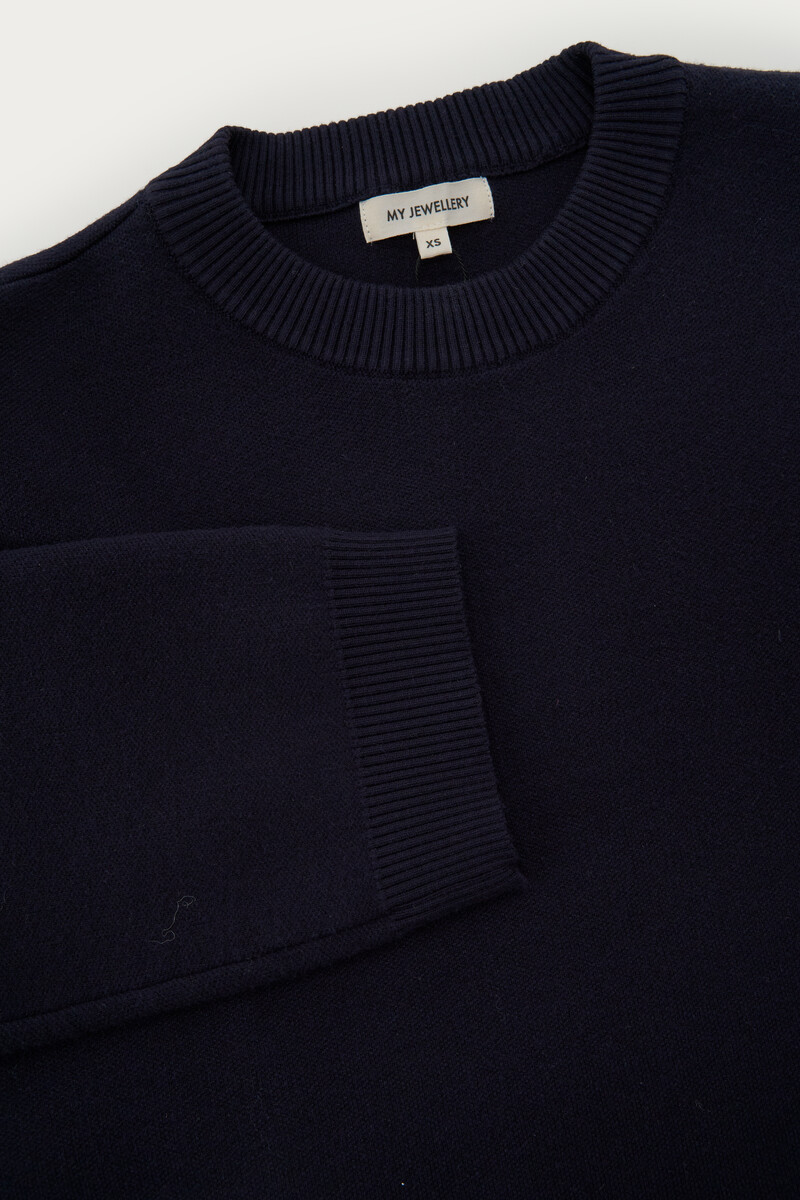 Dark blue basic sweater | My Jewellery