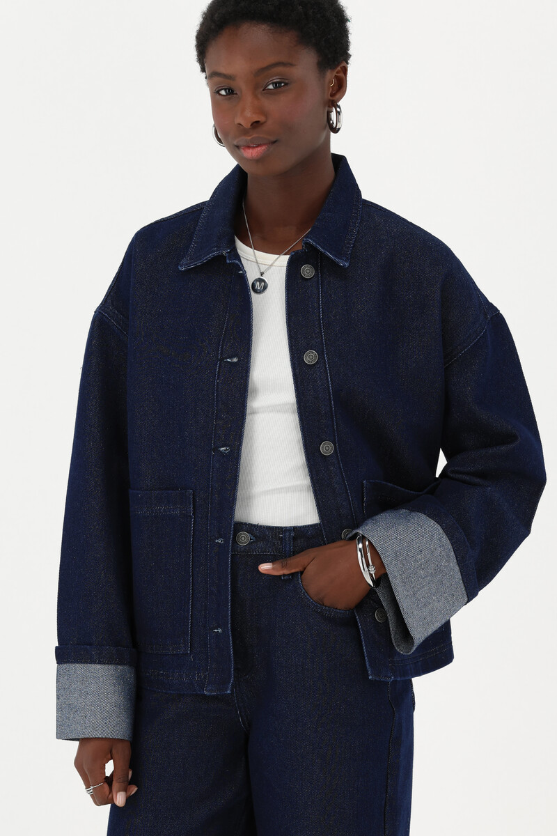 Dark blue blouse with rhinestones | My Jewellery