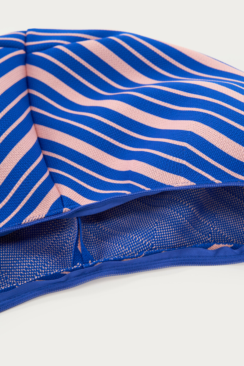 Dark blue crossbody bag with pink stripes | My Jewellery